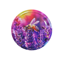 Capac metalic diametru 82 mm pentru borcane din sticlă și plastic – design apicol